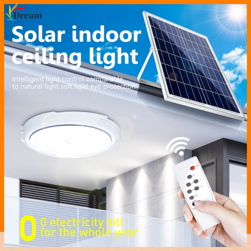 BUY 1 TAKE 1 Solar ceiling light solar light outdoor waterproof 3 way colors indoor solar light LED with cable With Remote Shopee Philippines