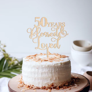 Acrylic Number Cake Topper – Gold, Reusable, For 18th, 21st, 30th, 40th, 50th, 60th, 70th, 80th Birthday