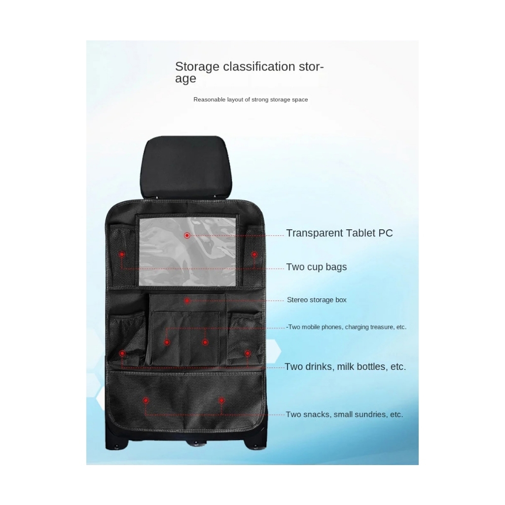 Car Back Seat Organizer with Touch Screen Tablet Holder Automatic Storage Pocket Protector for Travel Shopee Philippines