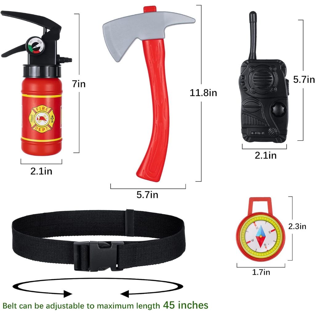 Career Fireman Costume for Kids Adult, Firefighter Costume for Boys ...