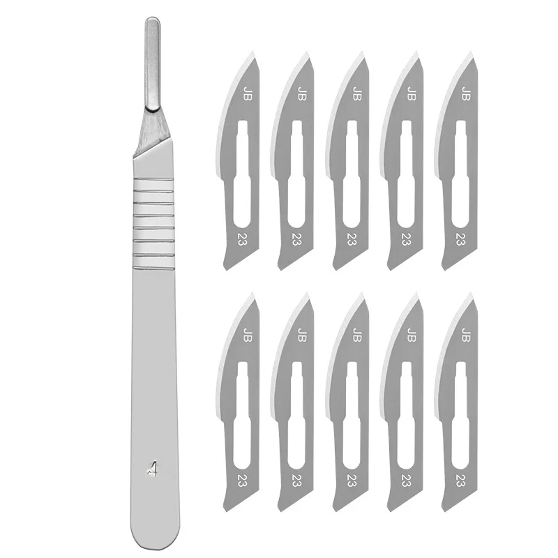 10 Pcs 23# Sterile scalpel blades with 3# Handle for Paper Cutting ...