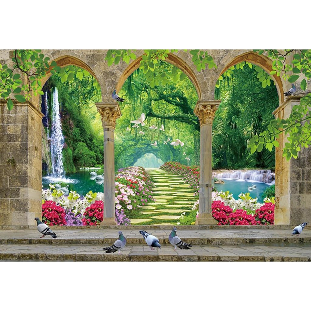 7x5ft European Vintage Garden Photography Backdrop Spring Terrace ...