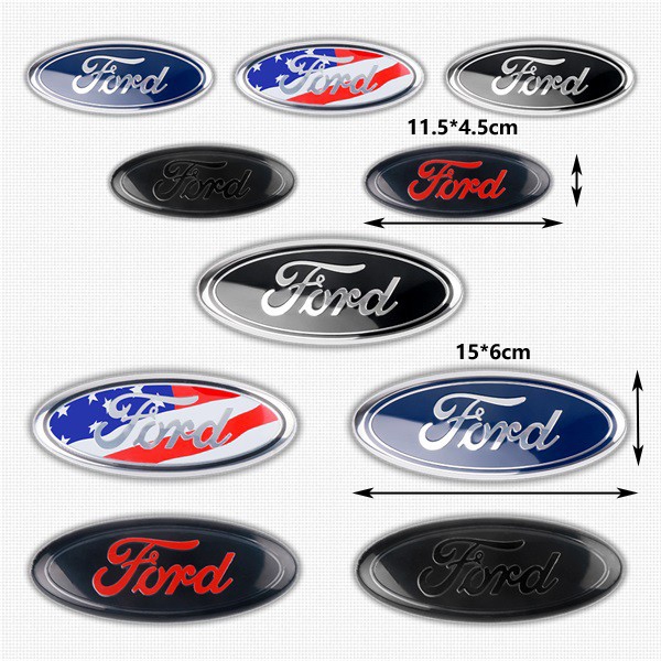 Autocollant / Emblème De Remplacement Pour Ford Fiesta - Avant Ou Arrière - Taille ~11.5x4.5 Cm Ou 15x6 Cm - Collant Double Face