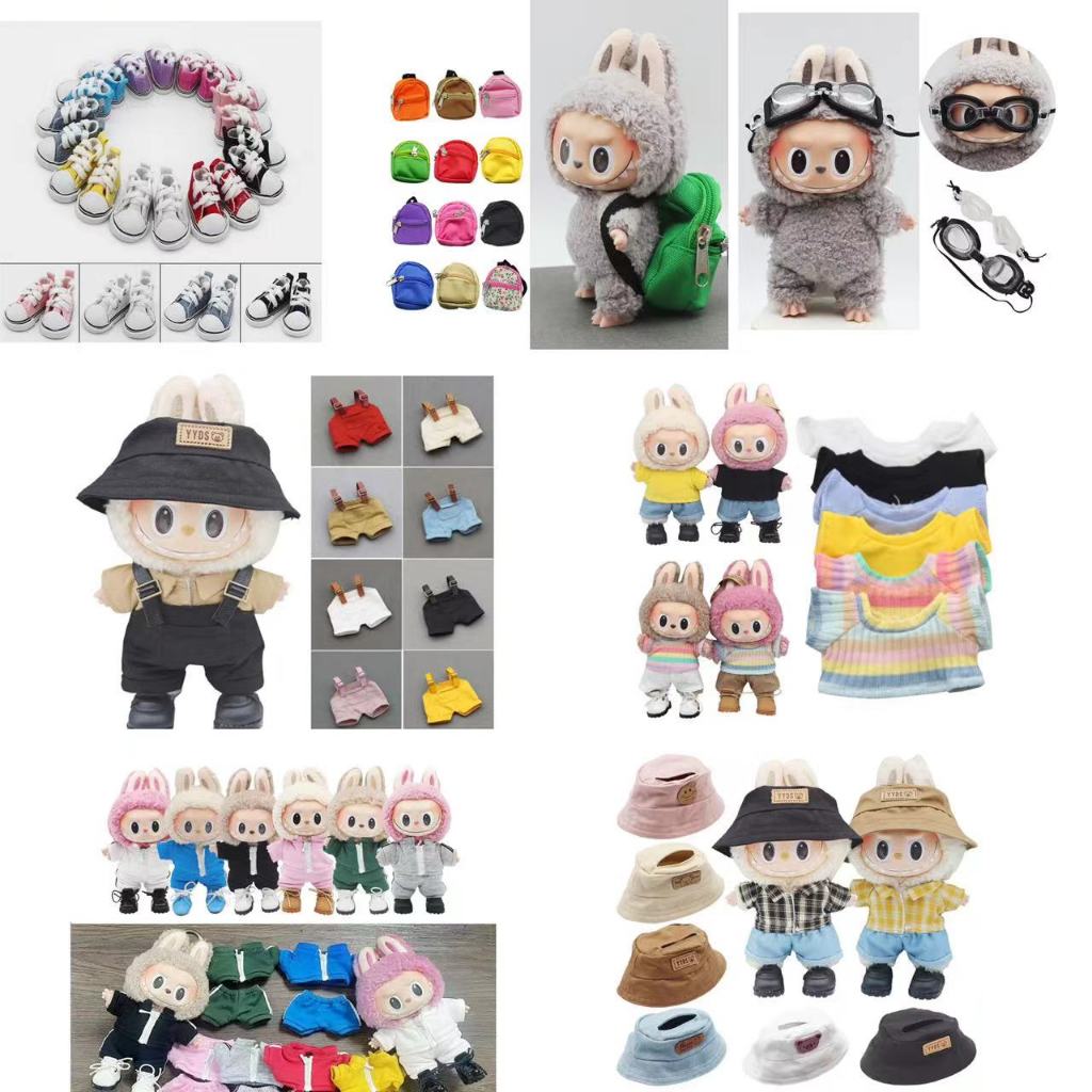 labubu Doll Clothes labubu accessories 17cm Labubu Clothes Shoes ...