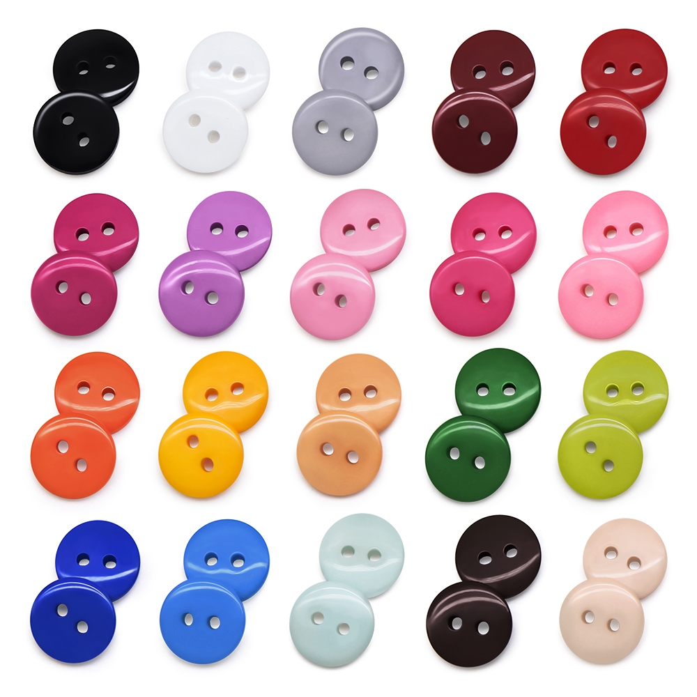 100pcs/lot Resin Button Round 2 Holes 9/10/11mm sew on Small button for ...