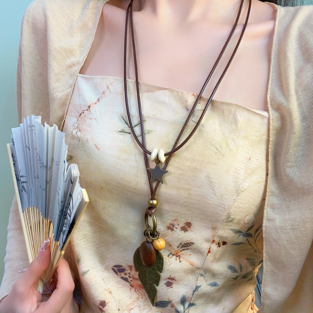 Orange Evening Chinese Style Necklace