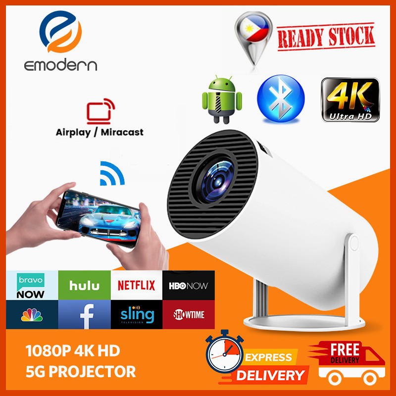HY300 Projector Android 11.0 LCD 4K Projector 1080P Dual WIFI Portable ...
