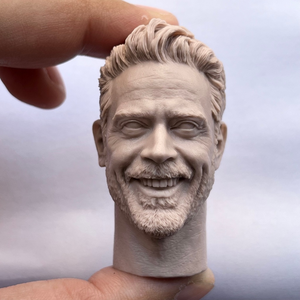 Unpainted 1/6 Scale The Walking Dead Negan Jeffrey Dean Morgan Head ...