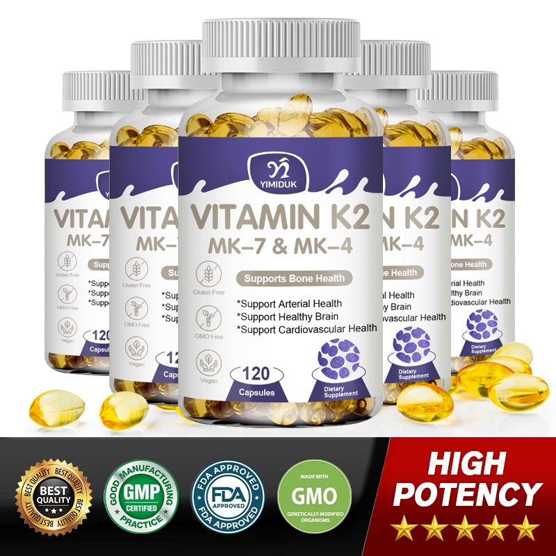 Vitamin K2 Capsules Contains Both MK4 & MK7 Support Strong Bones