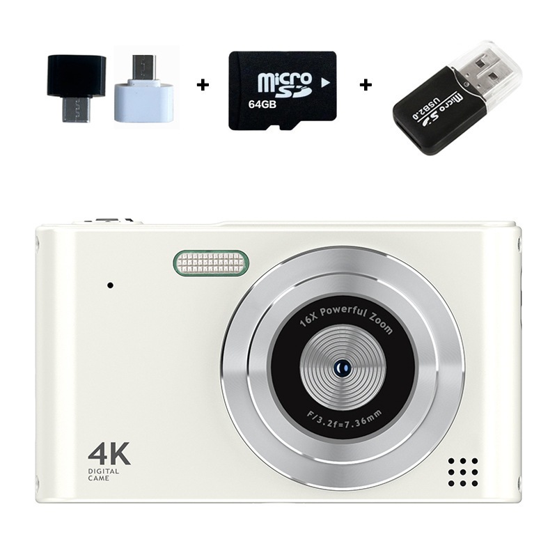 YMX H15 Mini Digital Camera, Full HD 48MP Video 4K Digital Camera with  Autofocus 16x Digital Zoom with 64GB Anti-Shake Portable Student Teen  Beginner