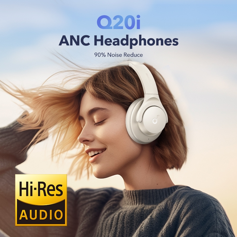 Soundcore by Anker Q20i Headphones Hybrid Active Noise Cancelling ...