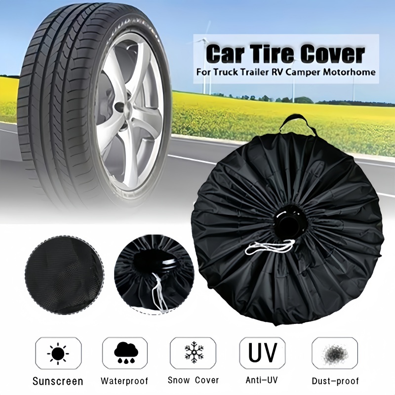 SUN Universal Car Tire Cover Wheel Polyester Bag Potabale Saden SUV ...