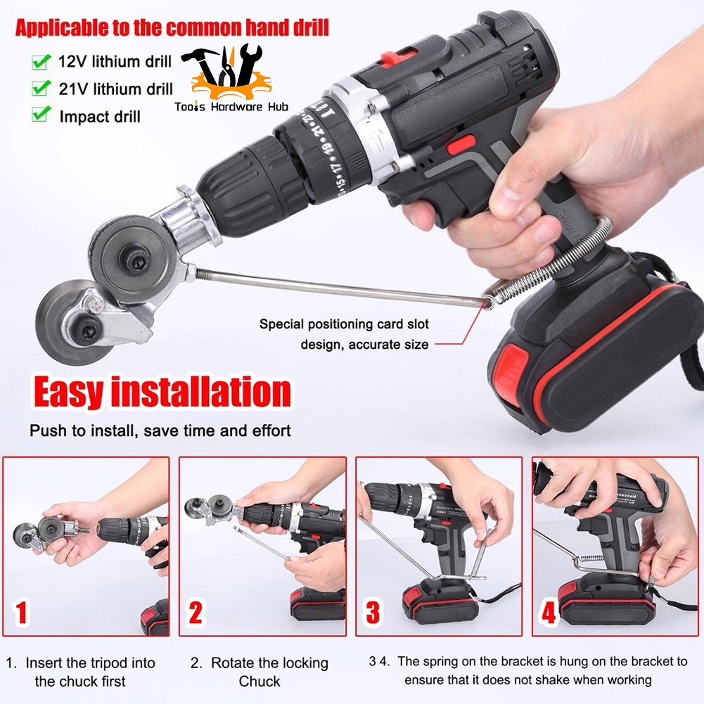 Electric Drill Metal Plate Auxiliary Cutter 0.8mm Metal Iron Tin Plate ...