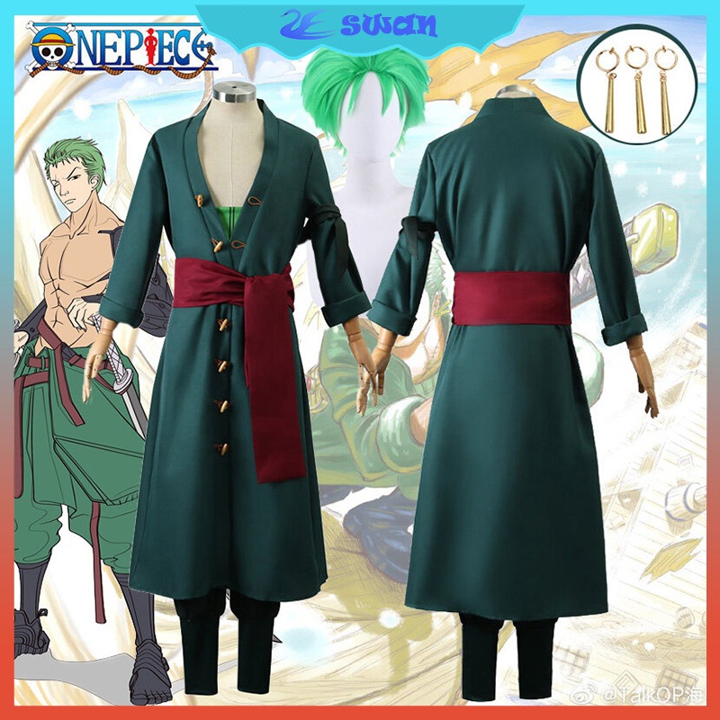 Roronoa Zoro 2nd Cosplay Costume For Adult Kids One Piece Kimono Robe ...