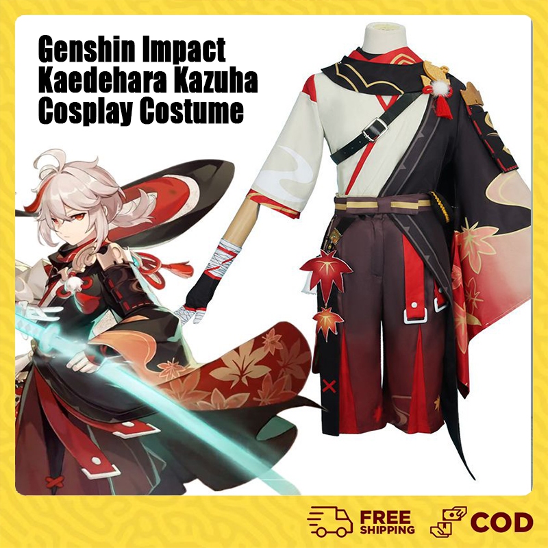 Genshin Impact Five Kasen Kaedehara Kazuha Cosplay Costume Outfits Halloween Carnival Suit