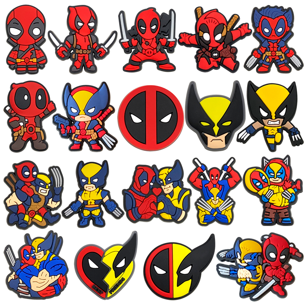 Shoe Charms 19 Cartoon Decorations PVC Accessories with Button | Shopee ...
