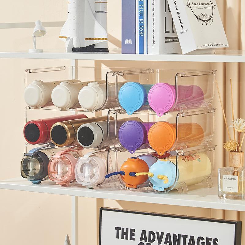 1 PCS Acrylic Cup Storage Rack Stackable Transparent Beverage Rack Wine ...