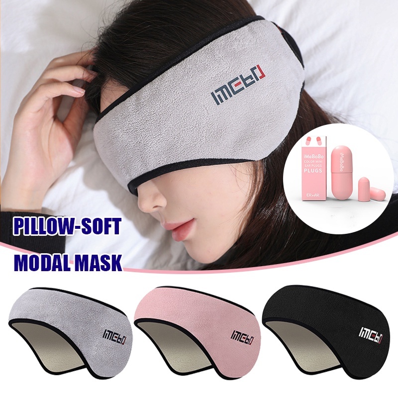 Earmuff Sleep Mask Eye Cover Warm Relax Plush Soundproof For Sleeping ...