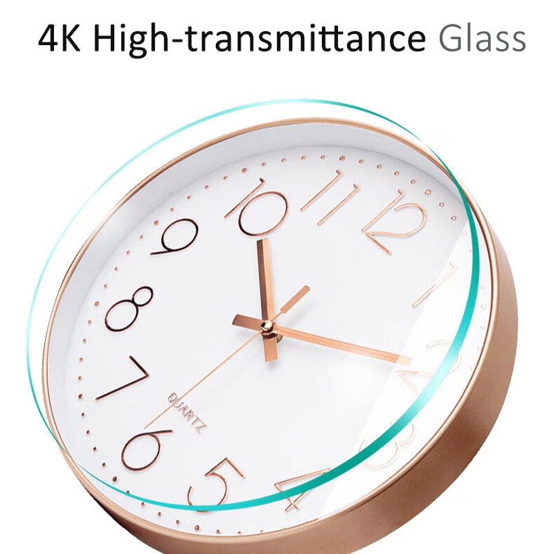 YING#Modern Minimalist Wall Clock 4K Glass Silent Simple Decoration ...