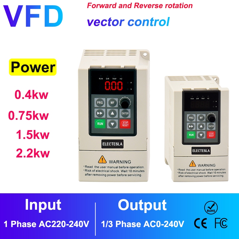 Single Phase Motor Pump Frequency Converter 220V Single Phase VFD ...