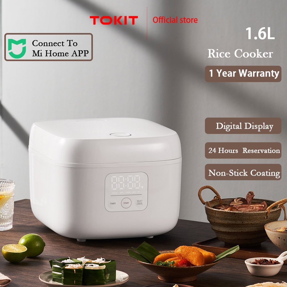 TOKIE Rice Cooker Smart Micro Processor Rice Cooker 1.6L Mini Rice ...