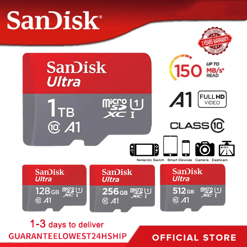 SanDisk Ultra Micro SDXC A1 Series UHS-I Class 10 up to 150MB/s 128GB ...
