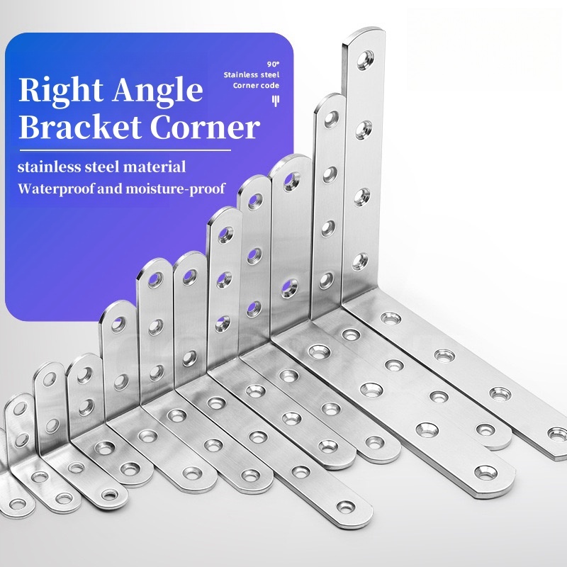 Stainless Steel L Corner Bracket Furniture Corner Connector Corner ...