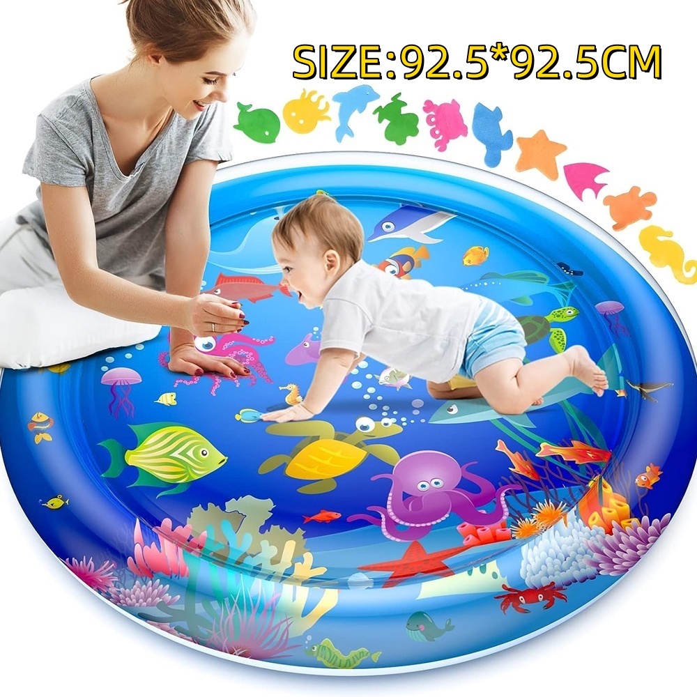 Baby Water Mat Play Mat Inflatable Thicken PVC Safety Cushion Toddler ...