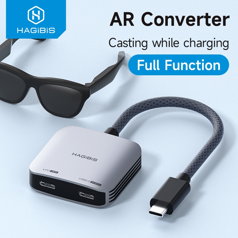 AR Smart Glasses USB-C Adaptateur De Charge Adapté Pour Rokid/Xreal (Nreal) Air Series/Thunderbird Air Series HUB Extension Dock Head Charging Module Accessoires