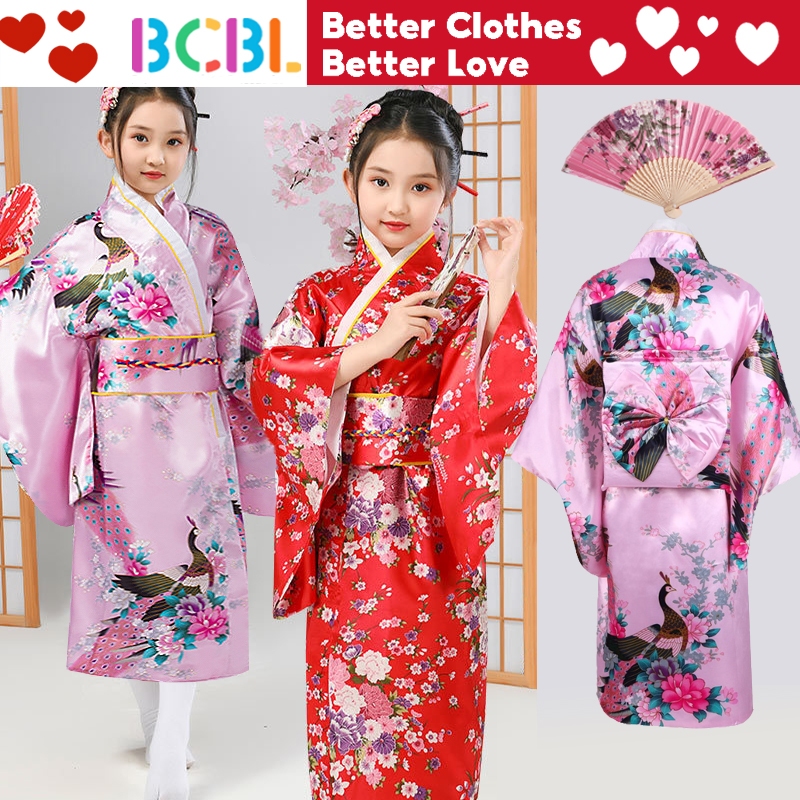 BCBL Japanese Traditional Dress Kimono Robe for Kids Girl United