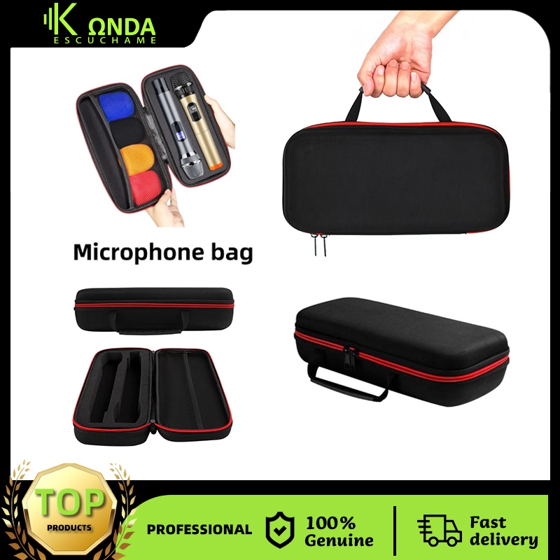 Generic Wireless Microphone Storage Case Shockproof Hard EVA Protect ...