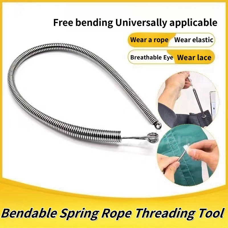 Bendable Spring Rope Threading Tool Waist Rope Auxiliary Device Sewing ...