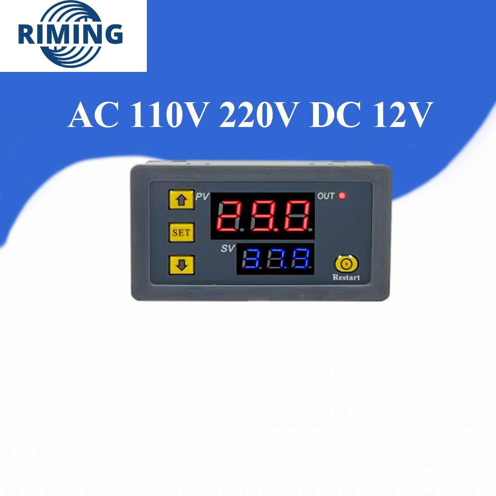 AC 110V 220V DC 12V Digital Time Delay Relay LED Display Cycle Timer ...