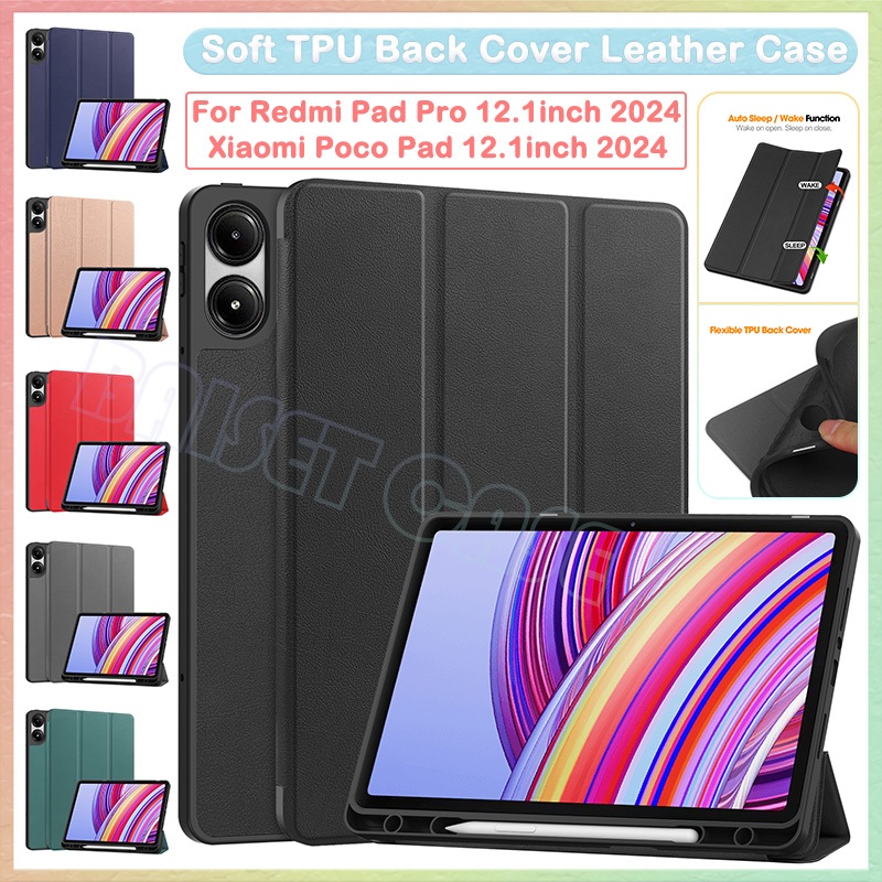For Redmi Pad Pro 12.1 2024 Xiaomi Poco Pad 12.1inch PU Leather Case ...
