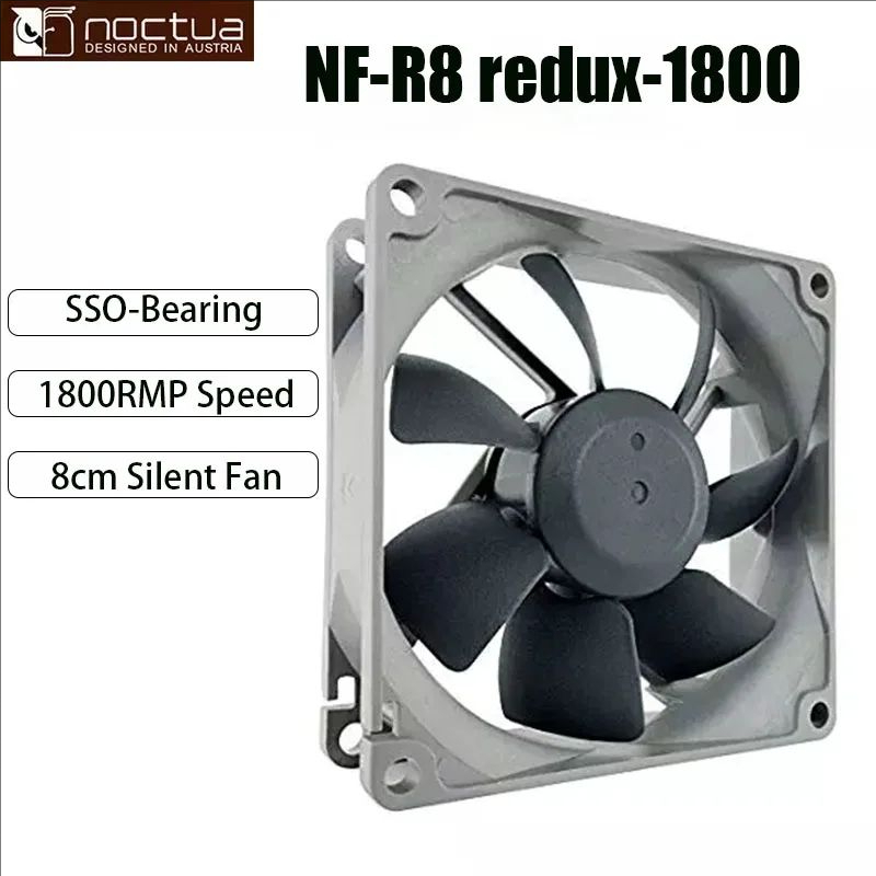 Noctua NF-R8 Redux-1200 80mmx80mmx25mm 1200RPM Low Noise Fan 8cm Fan ...