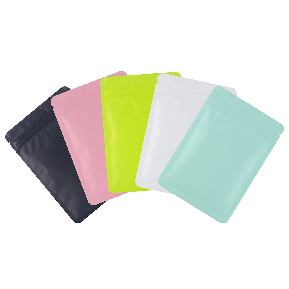 100pcs Double Sided Mylar Flat Zip Lock Package Bags Smell Proof Heat ...