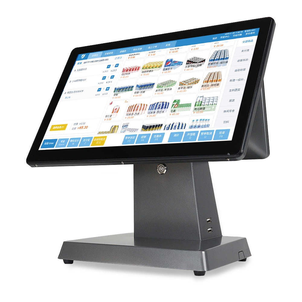 Cash Register Machine pos systems 15.6 inch touch screen for restaurant ...