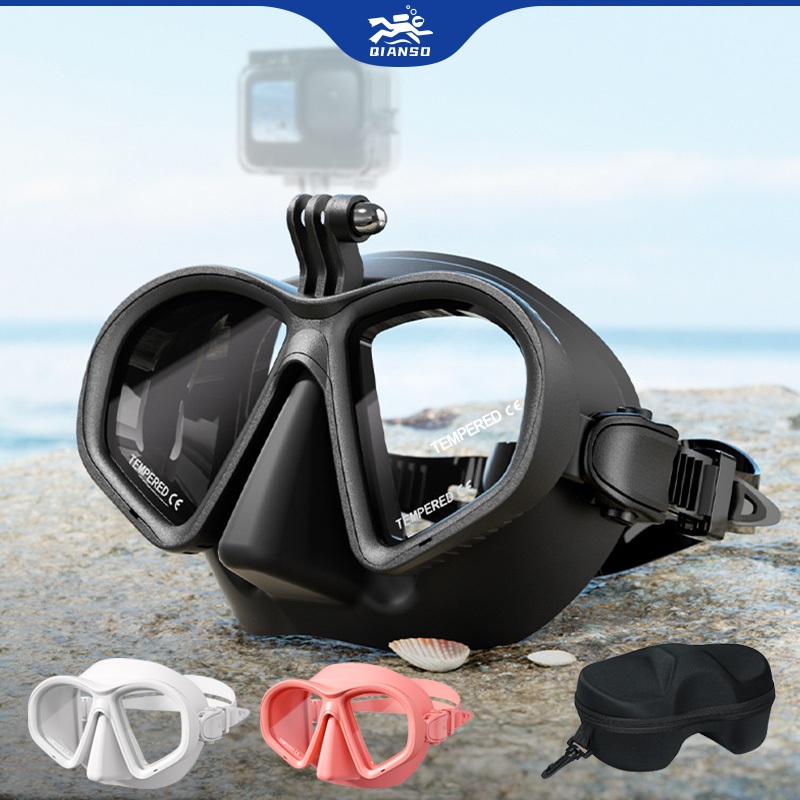 QSZ Anti-fog Tempered Glass Diving Mask Swimming Goggles for Adults ...