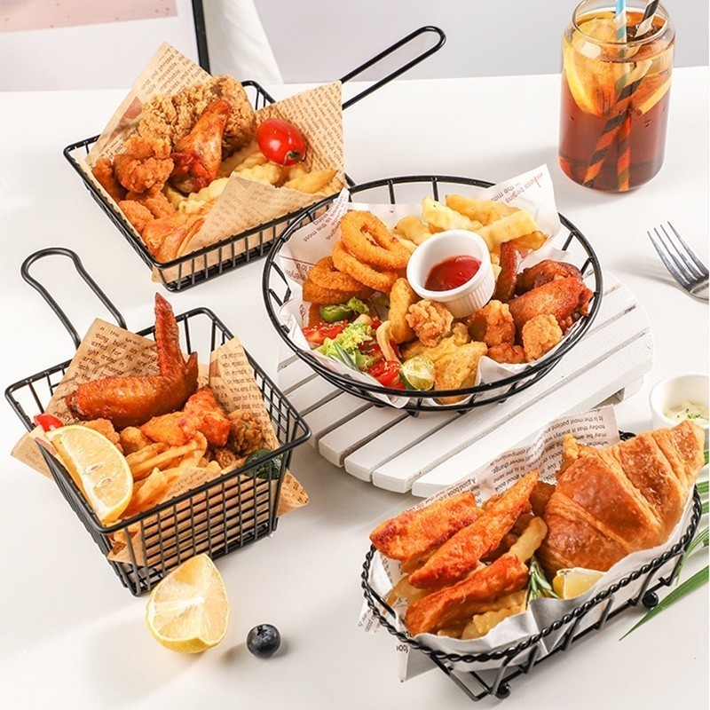 Fries Basket American french fries holder Fries Plate Mini French fries ...