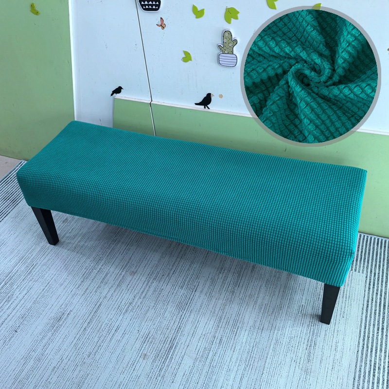 Dustproof All Inclusive Bench Slipcover Fleece Elastic Bench Cover Home ...