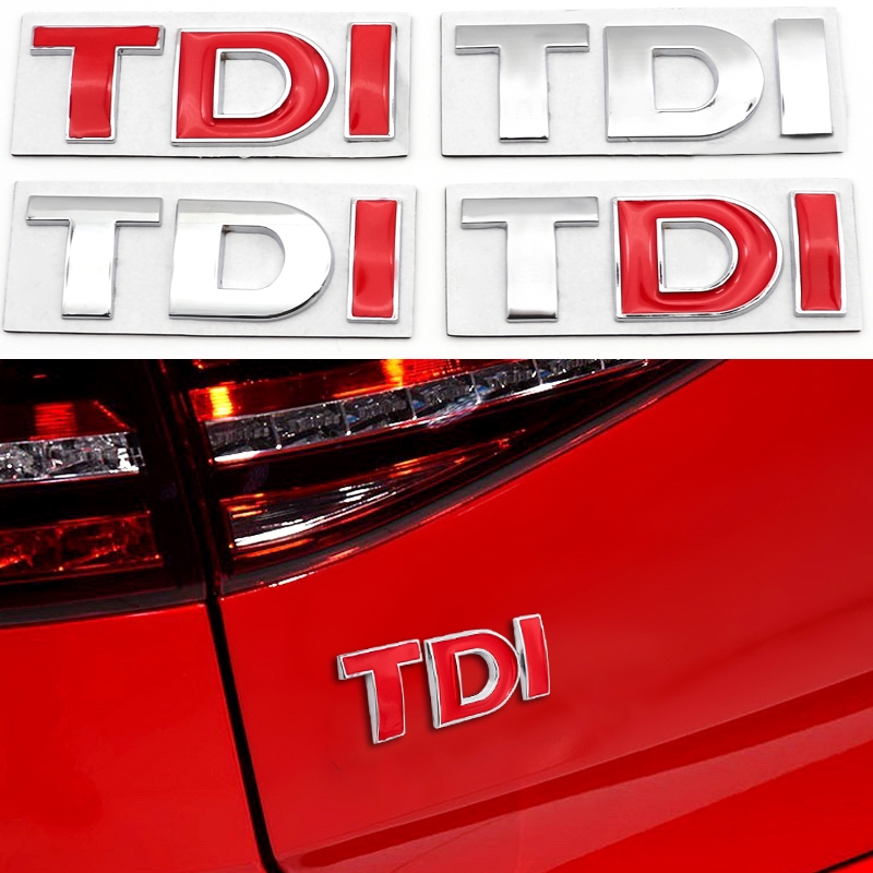 Car 3D TDI metal logo sticker turbo Direct Injection styling for ...