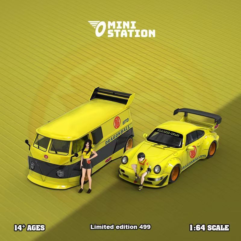 Mini Station 1: 64 Yellow Dragon Ball Painting RWB964 GT/VW T1 Van ...