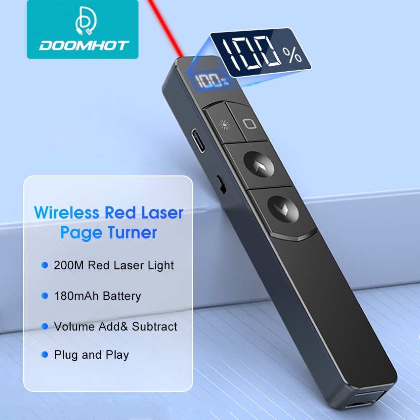DoomHot Wireless Presenter Remote Control USB Laser Pointer Red Green ...