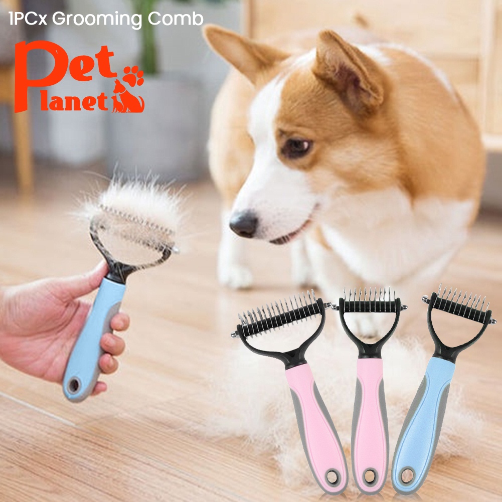 Pet Comb Double Untie Knot Rake Durable Stainless Steel Pet Hair