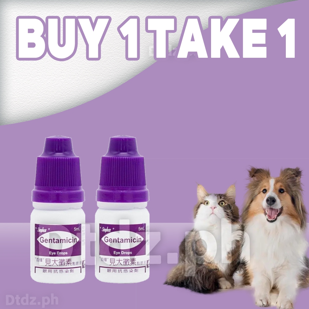【Buy 1 take 1】Gentamicin Eye Drops for Pet Cat Dogs Eye Infection ...