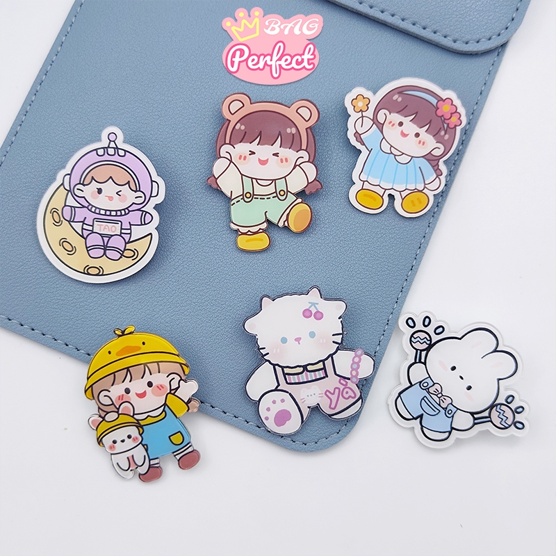 PB007 Cartoon Acrylic Brooch Pin For Bag Badge Woman Student School ...