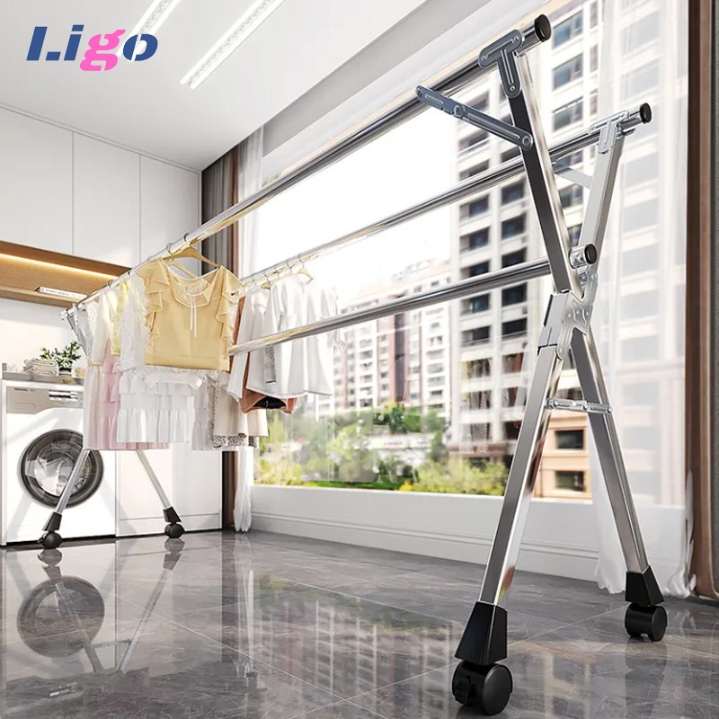 LeeGo Foldable Sampayan Stainless Steel Clothes Rack Laundry Drying ...