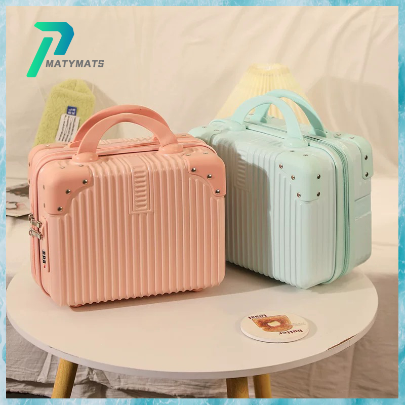 Travel Suitcase Luggage14-Inch Travel Hand Bag Cosmetics Storage Bag  Portable Cute Make Up Bag