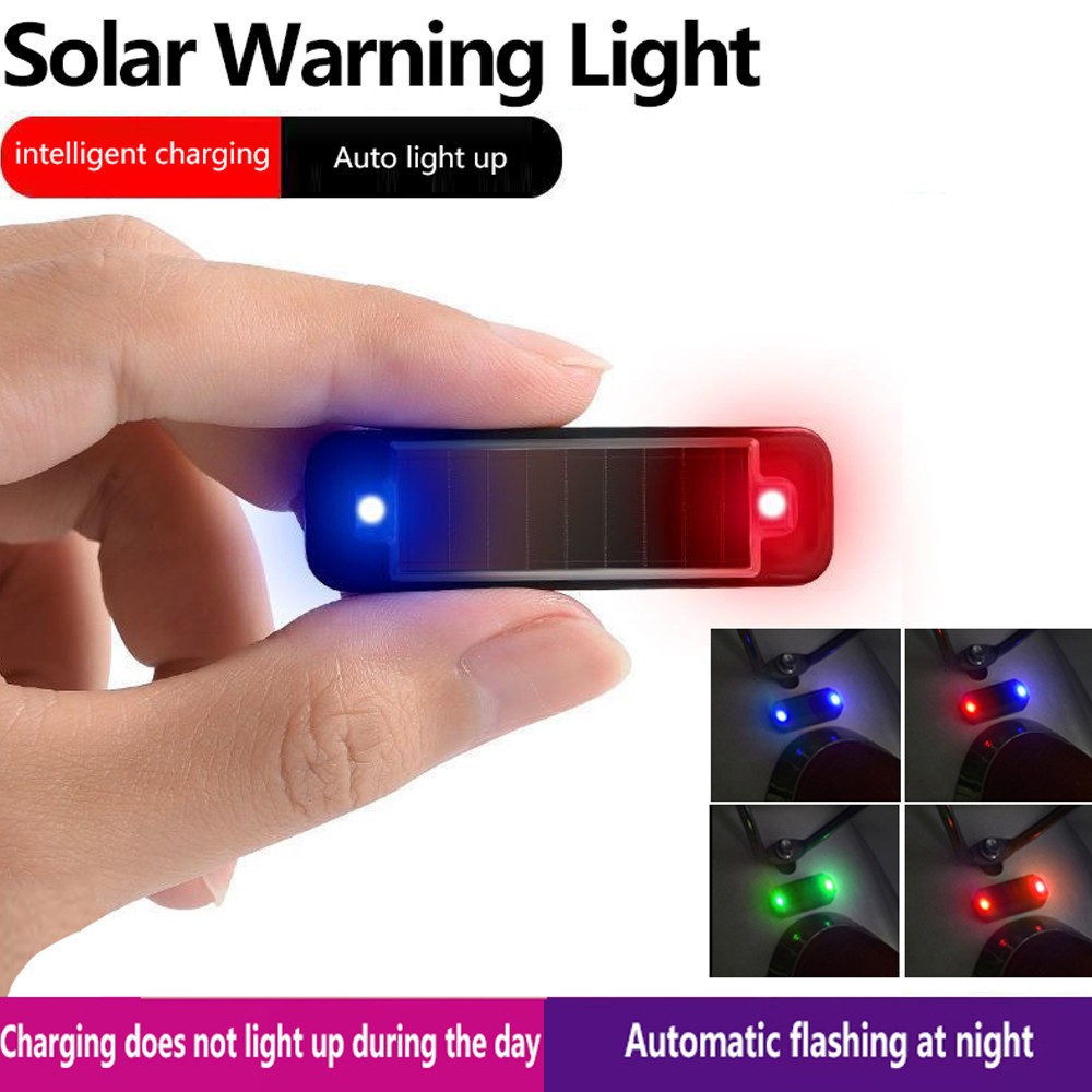 1Pcs Car Anti-theft Solar Warning Light Car Rear Collision Prevention ...