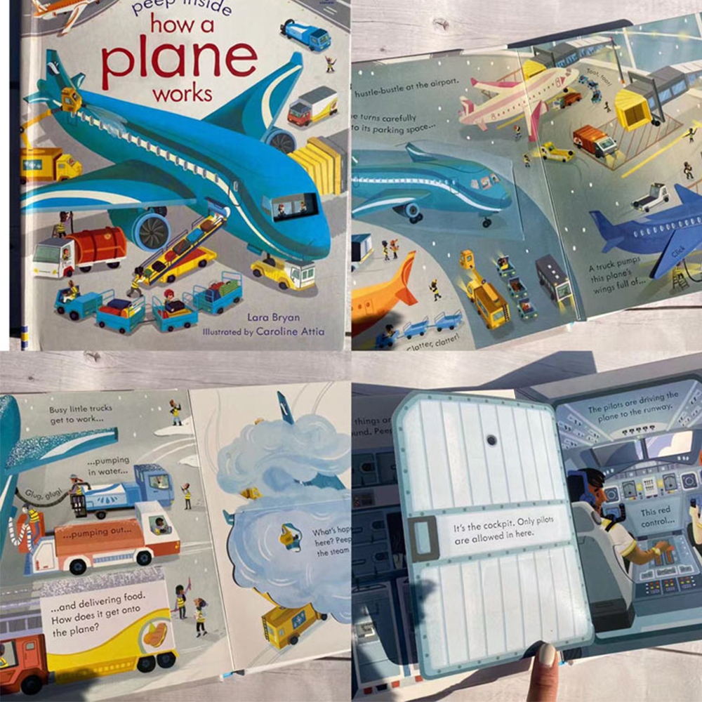 Usborne Peep Inside How A Truck Works English Educational 3D Flap ...